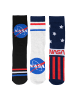 United Labels 3er Pack NASA  Sneakersocken in Mehrfarbig