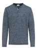 Camel Active Langarm Henleyshirt aus nachhaltigen Baumwollmix in Dunkelblau