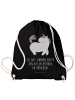 Mr. & Mrs. Panda Turnbeutel Einhorn Stolzieren mit Spruch in Schwarz