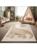 KADIMA DESIGN Kinderteppich kleiner Dinosaurier Kinderzimmer in Beige