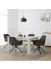 Homestyle4u 2er Set Polsterstühle Esszimmer in Grau
