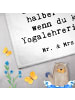 Mr. & Mrs. Panda Gästehandtücher Yogalehrerin Herz mit Spruch in Weiß