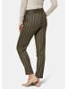 MADELEINE Schlanke Nadelstreifenhose mit Bügelfalten in espresso / multicolor
