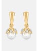 Diamant Exquis Ohrringe aus 375 Gelbgold mit Perle mit Diamant