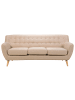 Beliani 3-Sitzer Sofa MOTALA in Beige/Braun - (W) 182 x (H) 76 x (L) 83 cm
