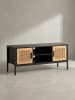 KADIMA DESIGN Lowboard / Eiche mit Wiener Geflecht 110x48x40 cm TV-Kommode