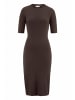 Hessnatur Hessnatur Strick Kleid Regular aus Bio-Baumwolle und Wolle in kakao braun