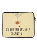 Mr. & Mrs. Panda Laptop Case Spinne Agathe Liebe mit Spruch in Gelb Pastell