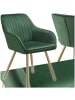 tectake Polstersessel gepolstert, in Samtoptik, gesteppt, 58 x 62 x 82 cm
