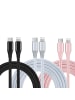 Platyne 3er-Pack USB-C-auf-Lightning-Kabel in drei Farben in Schwarz