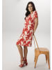 Aniston SELECTED Jerseykleid in rosa-rot-weiß