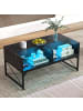 COSTWAY LED Couchtisch in Schwarz