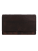 Greenburry Destressed Geldbörse RFID Schutz Leder 18.5 cm teak brown
