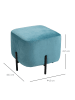 HOMCOM Fußhocker-44,5B x 44,5T x 41,5H cm-Türkis