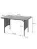 MCW Garnitur G16 mit 2er Sofa Tisch und Bank, Schwarz, Kissen hellgrau