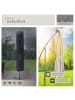 tectake Sonnenschirm mit LED Solar-Beleuchtung und Winddach | 250 x 250 cm