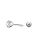 Glanzstücke München Piercing aus Sterling Silber mit Zirkonia in silber