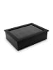 relaxdays Teebox in Schwarz - (B)28 x (H)8 x (T)23 cm