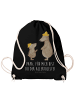 Mr. & Mrs. Panda Beutel Rucksack Bären mit Hut mit Spruch in Schwarz