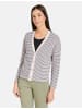 Gerry Weber Jacke Strick in Ecru/Weiss/Blau Gemustert