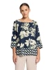 Betty Barclay Schlupfbluse mit Rundhalsausschnitt in Dark Blue/Green