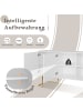 ABRIHOME 3-türiges Sideboard mit verstellbaren Regalen in Weiß