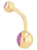 Adeliás Damen Piercing aus Edelstahl in gold