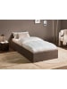 Beliani 2-tlg Einzelbett DINAN in Beige/Schwarz