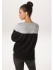 Aniston CASUAL Sweatshirt in schwarz-hellgraumeliert