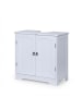 relaxdays Waschbeckenunterschrank in Weiß - (B)60 x (H)60 x (T)30 cm