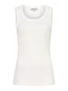 More & More schmales Basic-Top, gerippt in offwhite