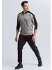 erima Liga 2.0 Trainingsjacke mit Kapuze in grau melange/schwarz/green gecko