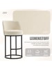 ABRIHOME Barhocker 2er mit Leinenbezug in Beige