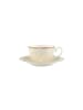 Villeroy & Boch Kaffee-/Teetasse mit Untertasse Ivoire in 120 ml in weiß-gold