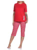 NORMANN kurzarm Capri Schlafanzug Leuchtturm - 78910 in rot