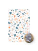 WALLART Vinyl-Teppich - Detailliertes Terrazzo Muster Asti in Petrol