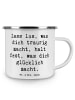 Mr. & Mrs. Panda Emaille Tasse Spruch Verluste betrauern und los... in Weiß