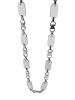 Adeliás Unisex Halskette – Plattenkette aus Edelstahl 60 cm in silber