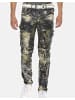 Cipo & Baxx Jeans in schwarz-gelb