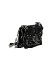 GAELLE PARIS Schwarze Polyurethan-Schultertasche