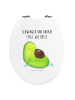 Mr. & Mrs. Panda Toilettendeckel Avocado Schwangerschaft mit Spruch in Weiß