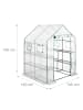 relaxdays Gewächshaus in Transparent - (B)140 x (H)190 x (T)140 cm