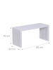 relaxdays Sitzbank in Weiß - (B)90 x (H)43 x (T)33 cm