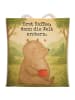 Mr. & Mrs. Panda Tote Bag Bär Kaffee Design mit Spruch in Weiß