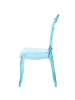 Beliani 2er-Set Bankettstuhl VERMONT in Blau/Transparent