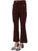 Dolce & Gabbana Schwarz Amarant Streifen Cropped ausgestellt Hose
