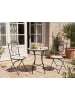 Beliani Outdoor Bistrotisch COLLIO in Schwarz/Weiß - (W) 60 x (H) 75 x (L) 60 cm