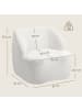 HOMCOM Sofa in Cremeweiß 82L x 81B x 73,5H cm
