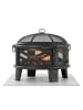 relaxdays Feuerschale in Schwarz/ Bronze - (H)58 x Ø 66 cm