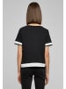 Urban Classics Mesh-T-Shirts in blk/wht